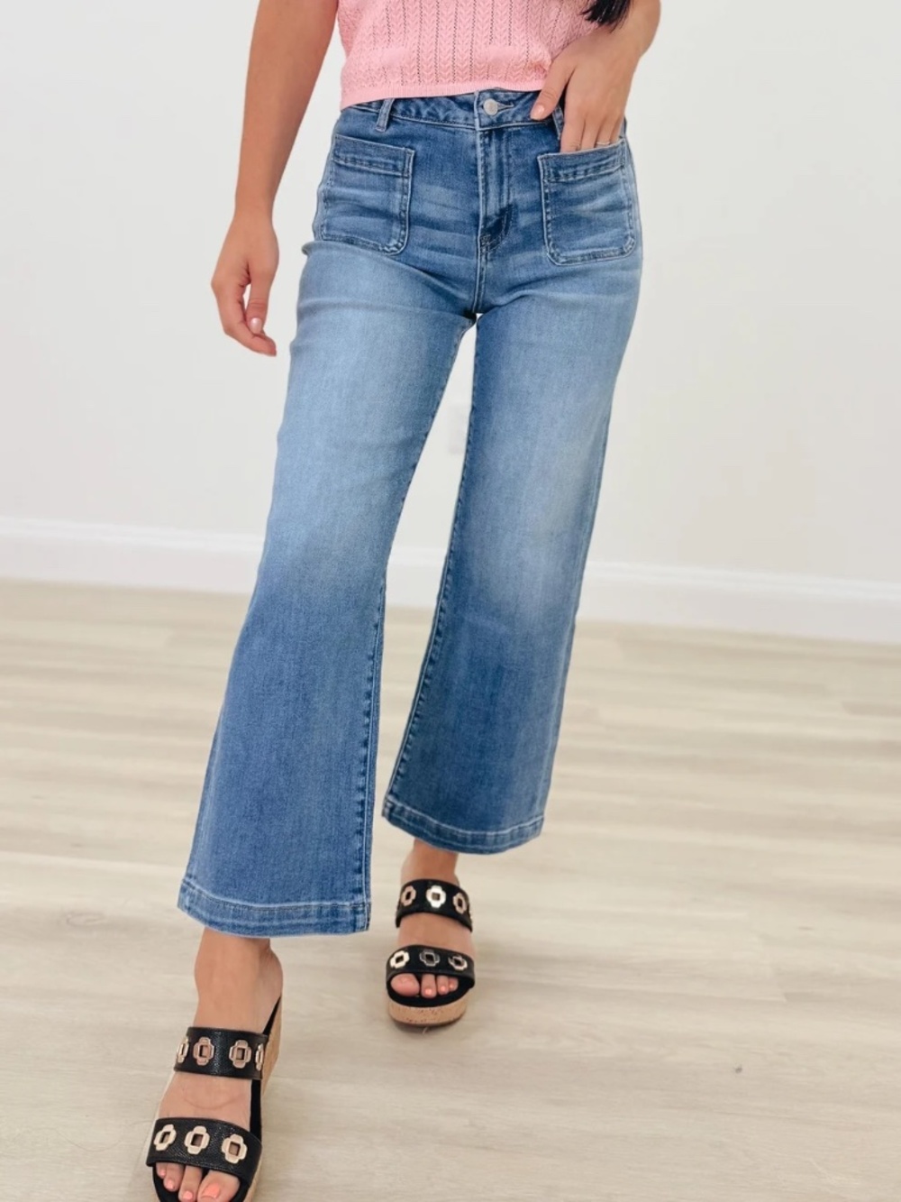 Mica Denim Classic Love High Rise Wide Leg Jeans